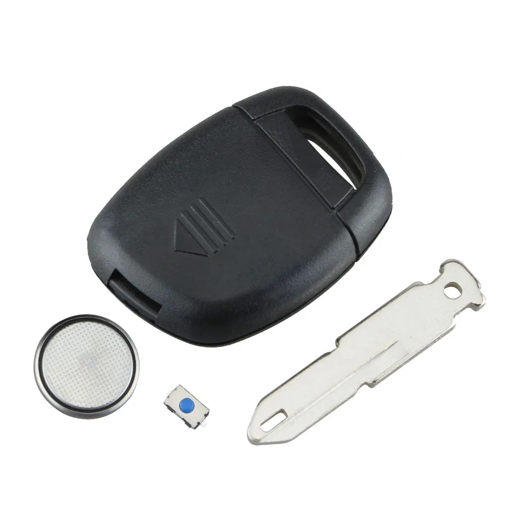 

1 Button Remote Key FOB Full Repair Kit Refit Cover Case Shell For Renault Clio Refit Car Key Cove Shell With Battery Switch