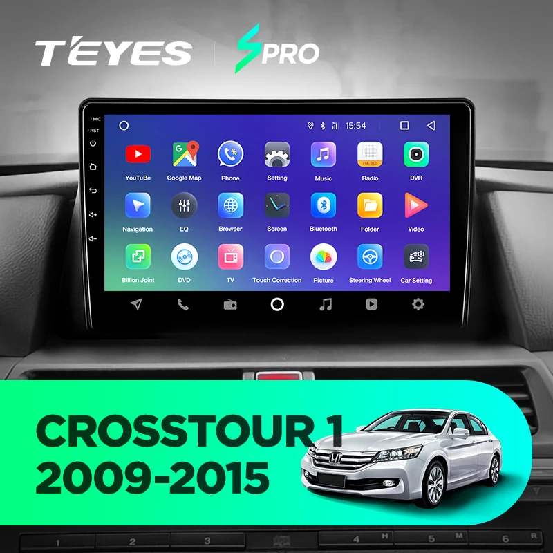 TEYES SPRO Штатная магнитола для Хонда Кросстур 1 Honda Crosstour 1 TF 2009 2010 2011 2013 Android 8.1, до 8-ЯДЕР, до 4+ 64ГБ 32EQ+ DSP 2DIN автомагнитола 2 DIN DVD GPS мультимедиа автомобиля головное устройство