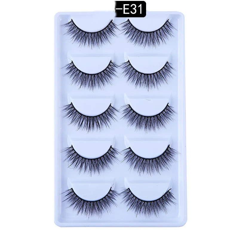 5 Pairs Mink Eyelashes New 3D Mink Lashes Thick HandMade Full Strip Fake Lashes Make up Eye lashe False Eyelashes Makeup - Цвет: 31