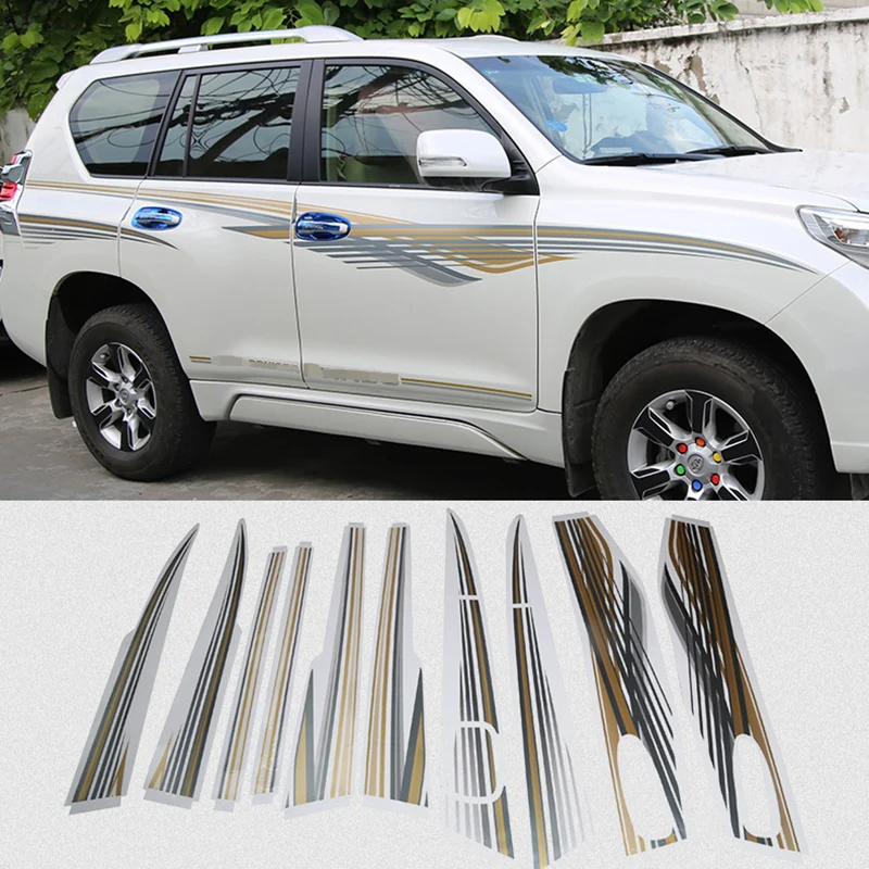 Для Toyota Prado FJ150 2010 2017 декоративная переводная картинка наклейка на кузов