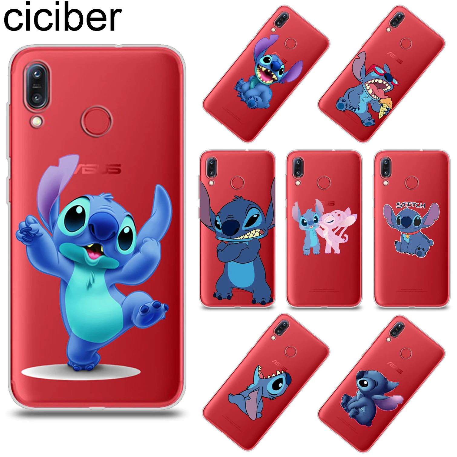 

ciciber Cartoon Stitch Cover for ASUS Zenfone Max Pro M1 ZB601KL ZB602KL TPU Phone Case for ZenFone MAX Plus M1 ZB555KL ZB570TL