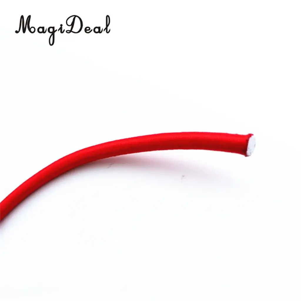 MagiDeal High Strength 5mm Red Elastic Rubber Bungee Rope Shock Cord Tie Down Boats Trailers for Boats Kayaks Canoe Surf Board