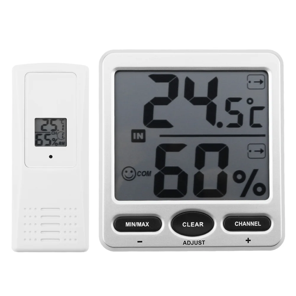 

LCD Digital Big Digit 8-Channel Wireless Thermo-Hygrometer(1 Console/1 Remote) Indoor/Outdoor 8 Channel Thermo Hygrometer