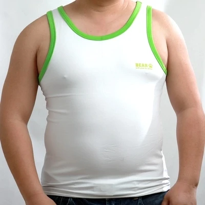 Men Undershirt Gay Underwear Wrestling Singlet Vest Bear Paw Claw Cotton Plus Size Designed For Bear L XL XXL