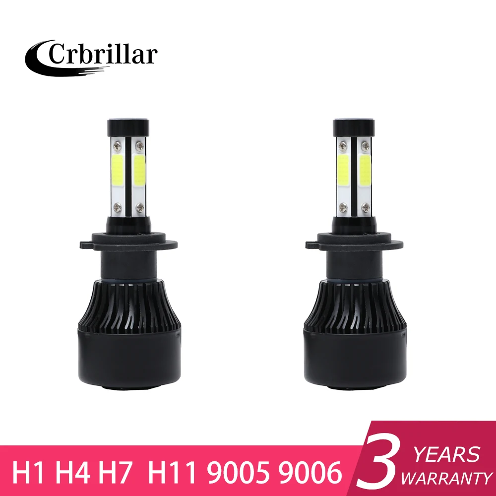 4 стороны люмен COB 100W 12000lm светодиодный лампы H4 H7 H11 H13 HB3 9005 HB4 9006 9004 9007 Автомобильная