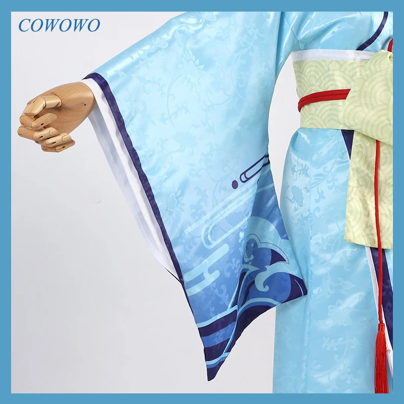 Аниме! Игра Onmyoji SSR Shiranui Diver Ali кимоно синий халат Старинное платье униформа