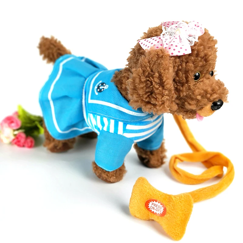 Brinquedos para Crianças Cão de Peluche Cão de Estimação Cantando Andando Musical Husky Eletrônico Trela Cão Chamado Dança Elétrica Música Pelúcia 19 Cheap Animais eletrônicos