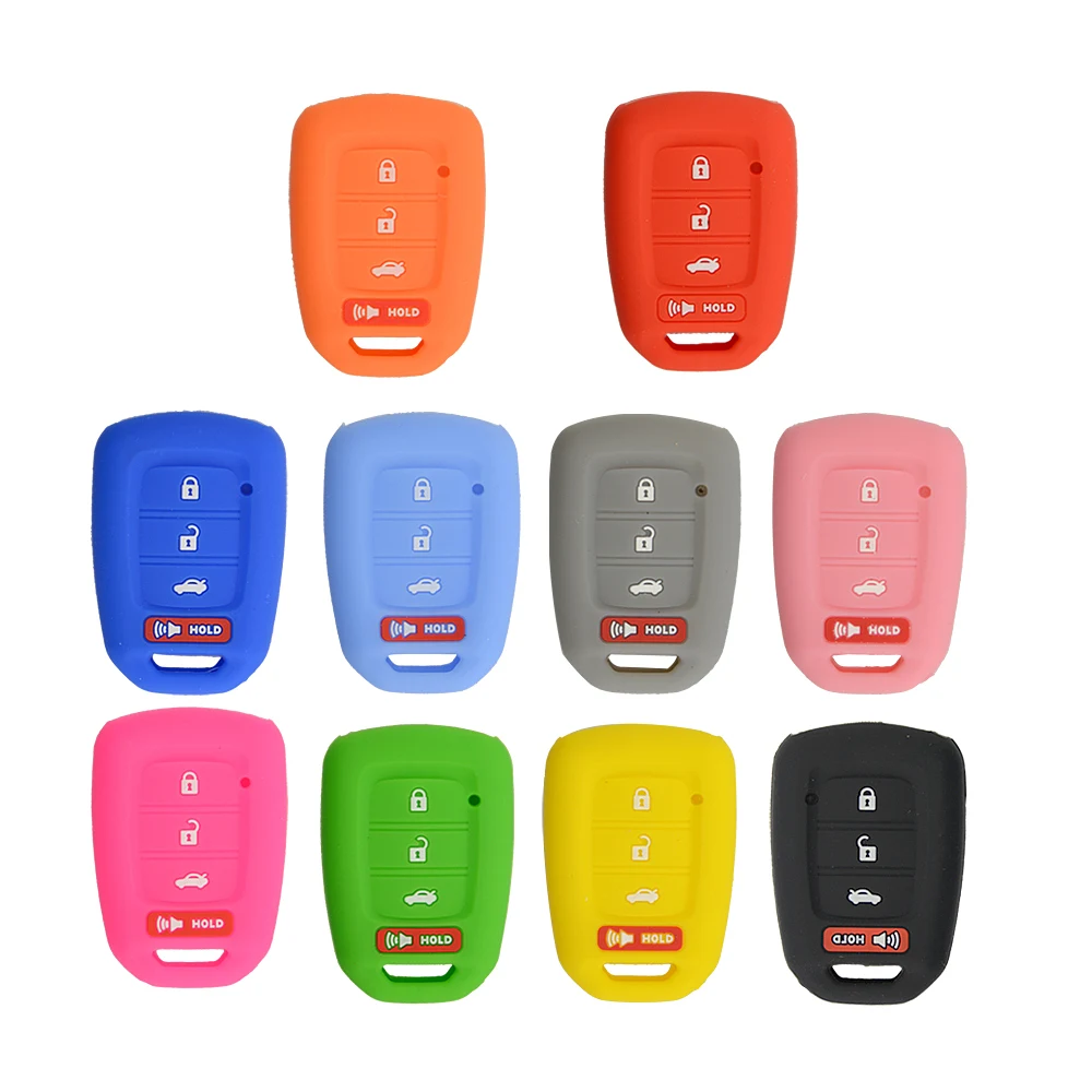 

New Styling Silicone Rubber Car Key Cover Case For Honda 2013 2014 for Accord Civic Pilot CRV HRV EX EXL Remote Key Protecor