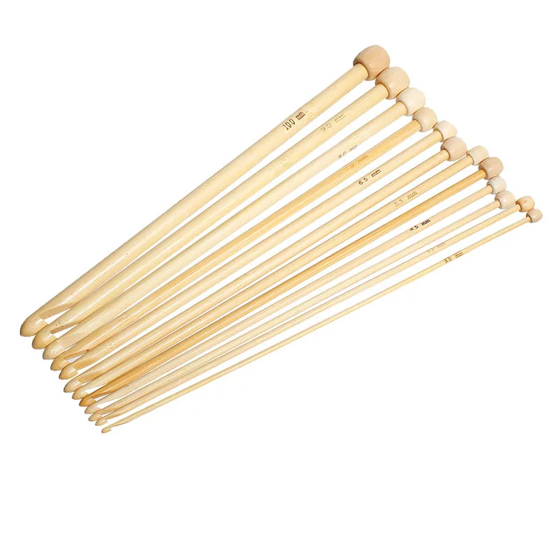 DoreenBeads 10 мм 3 натуральный бамбук одиночные заостренные афганские Тунисские
