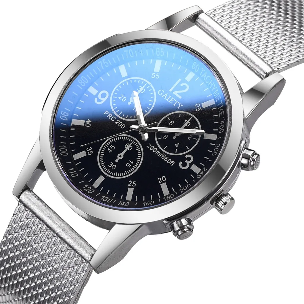 Хит продаж, роскошный Мужские часы Аналоговые Кварцевые силиконовый ремешок большой циферблат наручные часы в подарок дропшиппинг