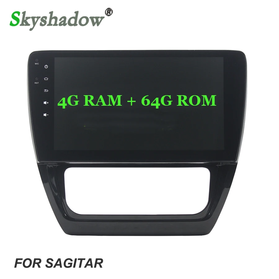 Excellent Car DVD Player DSP IPS Android 9.0 4GB + 64GB 8 CORE GPS Google Map RDS Radio wifi Bluetooth 4.2 for VW SAGITAR 2012 2013 2014 3
