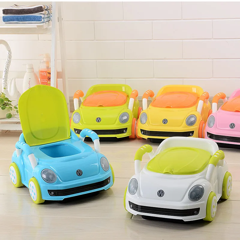 2017 Brand Cute Beetle Car Style Baby Potty Trainer Plastic Kids Toilet Travel Potty Chair Free Shipping Urinary Potty Boy Girl08