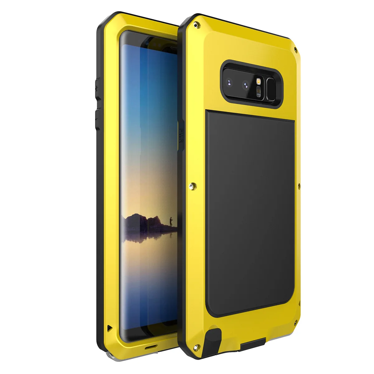 360 градусов полное покрытие тела лучший защитный чехол для телефона для samsung S8 plus note 8 S7 S7 edge резиновый край противоударный чехол - Цвет: Цвет: желтый