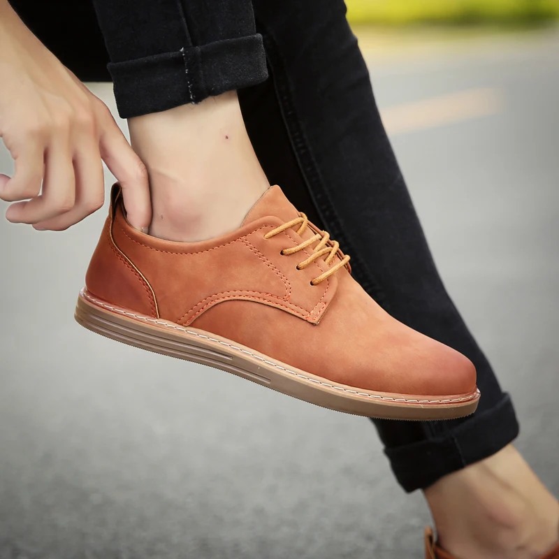 fashion leather casual shoes men comfortable leisure moccasins cheap dress male footwear work elegant boy oxford shoes for m (29)