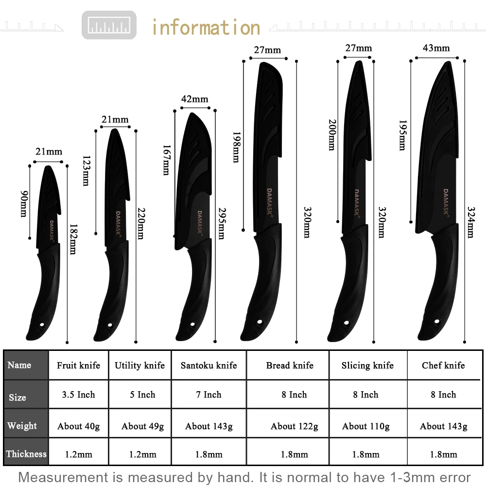 Дамасский нож, кухонный набор, нож для столовых приборов 3," 5" " 8", нож для очистки овощей Santoku, нож для нарезки повара, лезвие из нержавеющей стали с крышками