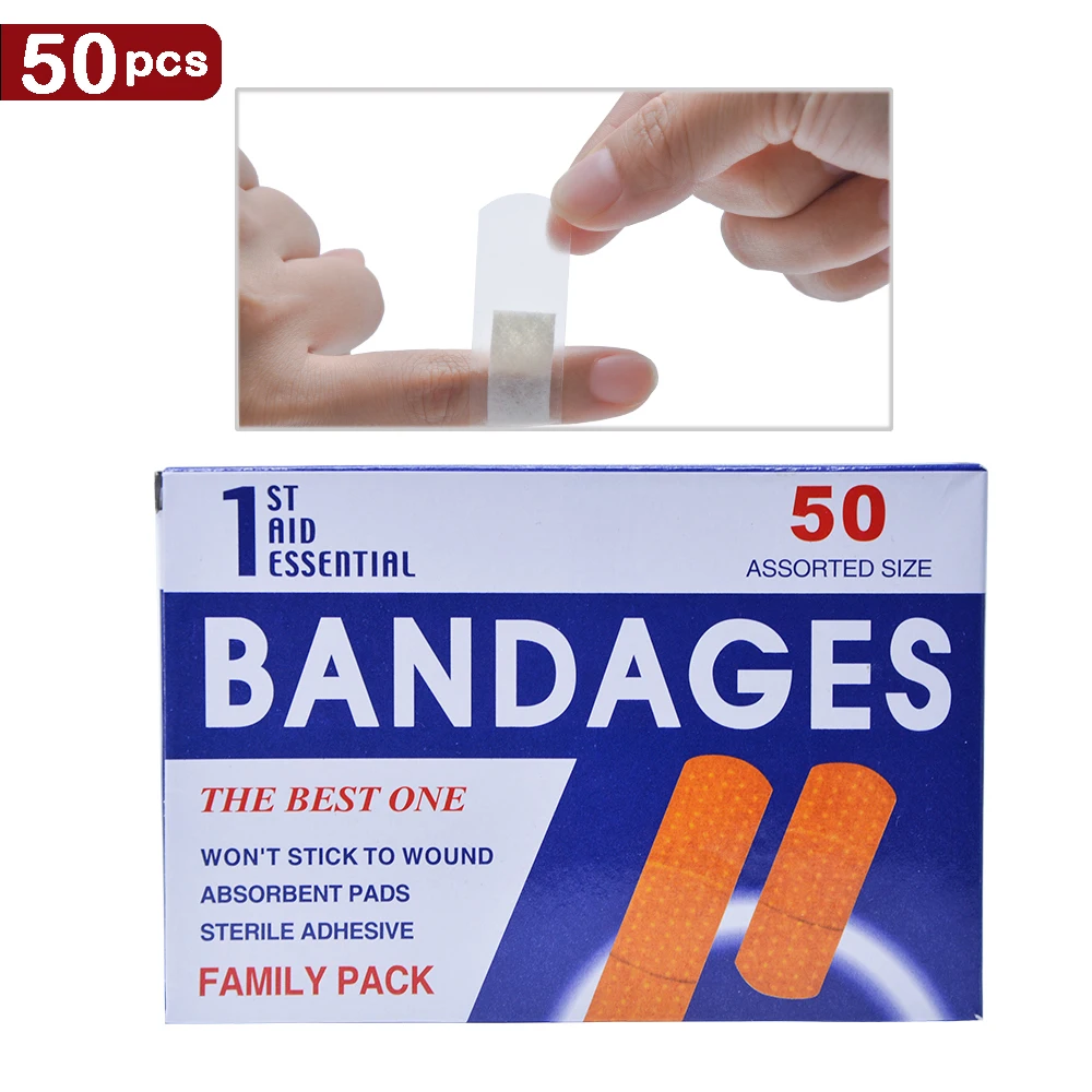 

50pcs Neweast bandages Waterproof Breathable Band Aid Hemostasis Adhesive Bandages Medical Plaster Curative Plaster