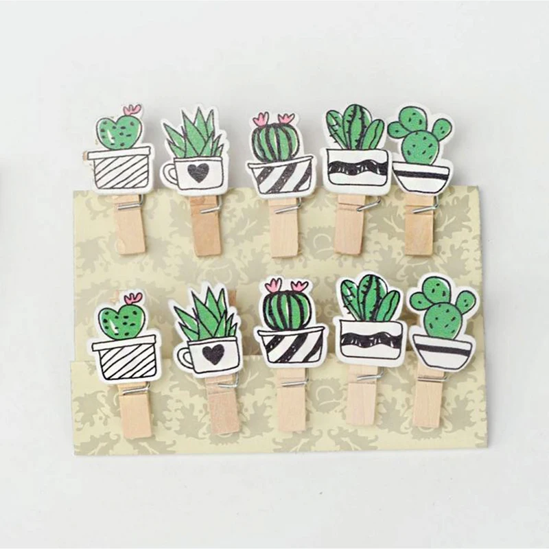 Colored Wooden Clips Wooden Clips 10 Pcs/set