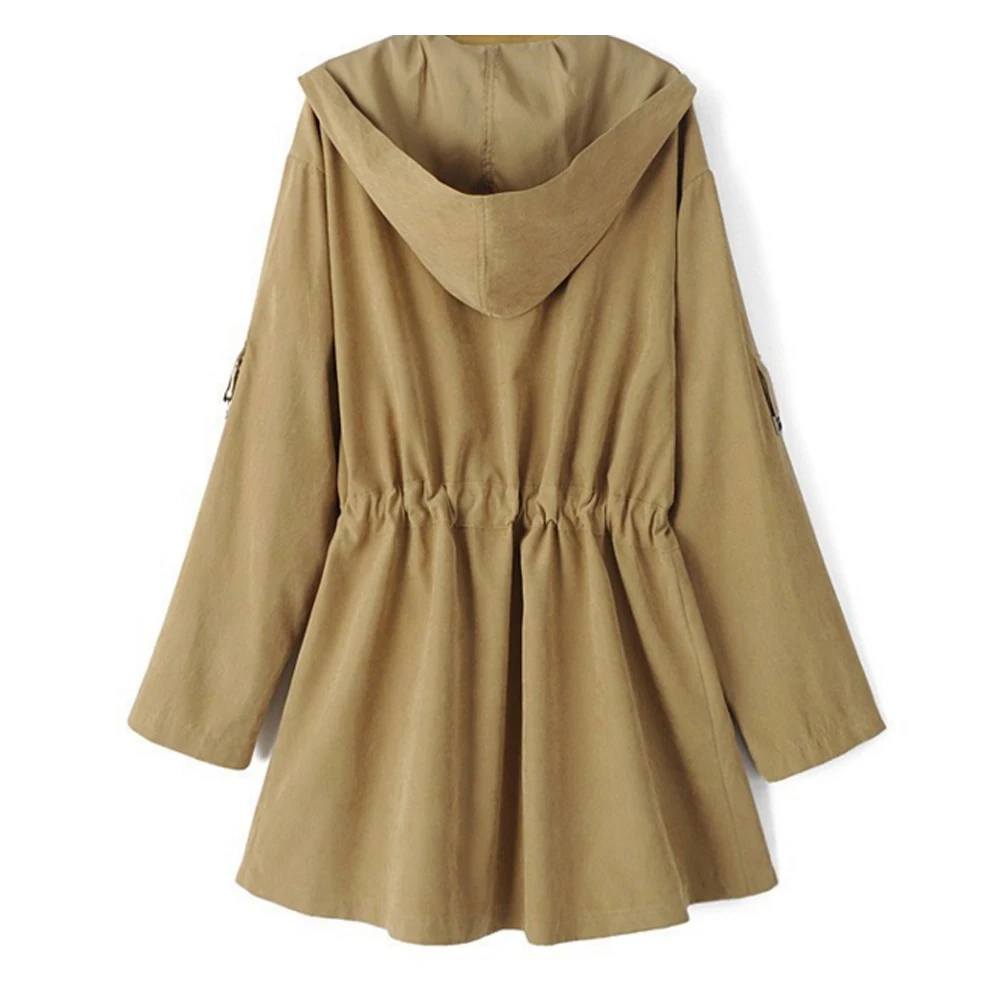 Jocoo Jolee جديد 2018 النساء جاك تكلفة الخريف معطف مقنع سترة عارضة مرونة الخصر جيب كيمونو الإناث فضفاض أبلى Jocoo Jolee جديد 2018 النساء جاك تكلفة الخريف معطف مقنع سترة عارضة مرونة الخصر جيب كيمونو الإناث فضفاض أبلى