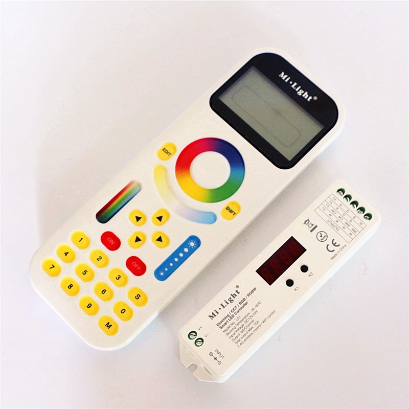 

Mi Light LS1 DC 12V 24V 15A 4 in 1 Smart LED Controller for Single Color CCT RGB RGBW LED Strip + Mi.Light FUT090 2.4G RF Remote