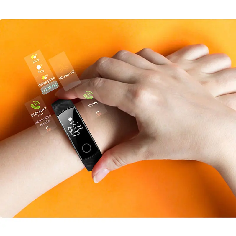Оригинальный Смарт браслет Honor Band 4 0 95 &quotс сенсорным экраном фитнес трекером