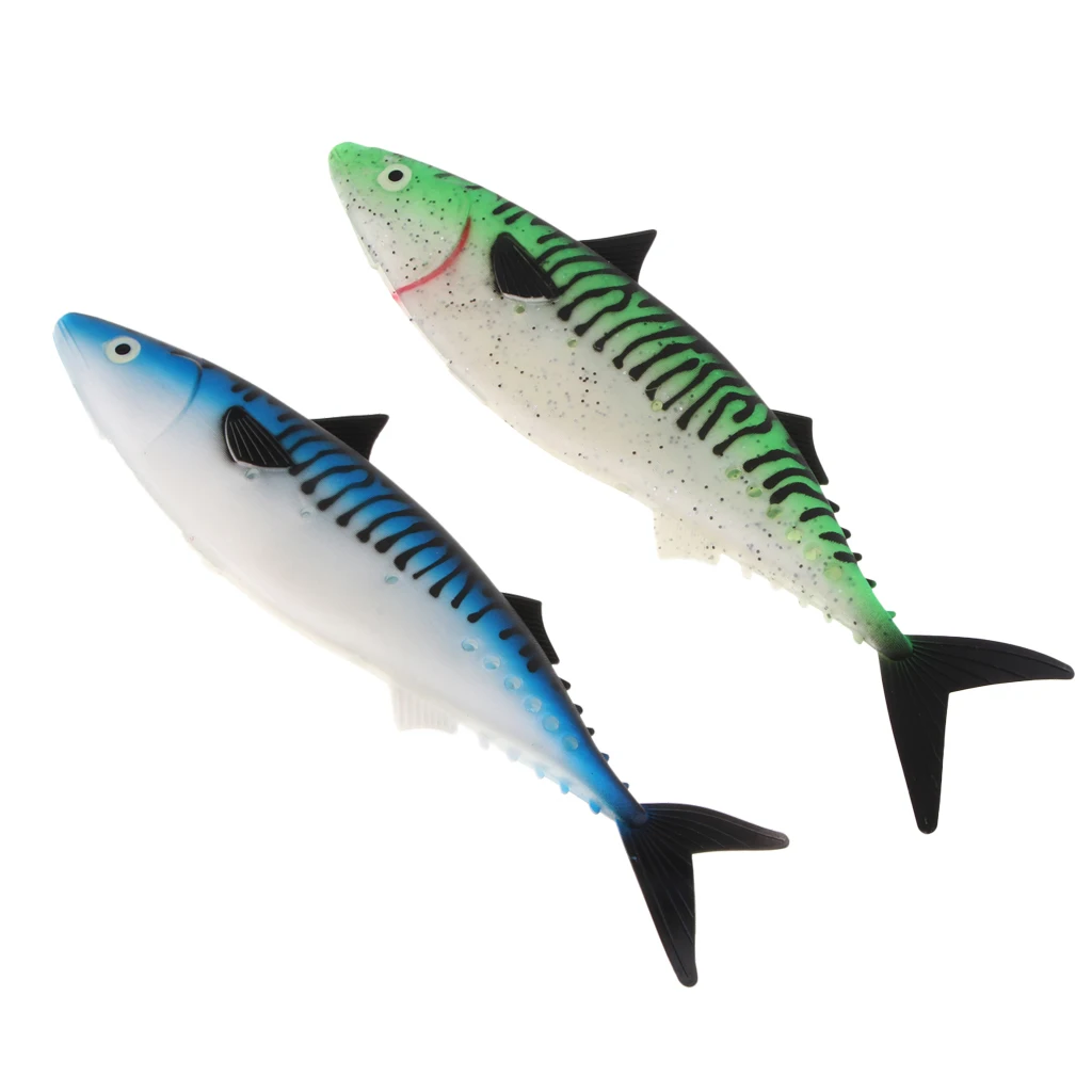 MagiDeal Sea Fishing Lure Big Size Silicone Soft Bass Bait Hollow Body for Put Sinker for deep Rack Water/Sea /Boat Fishing