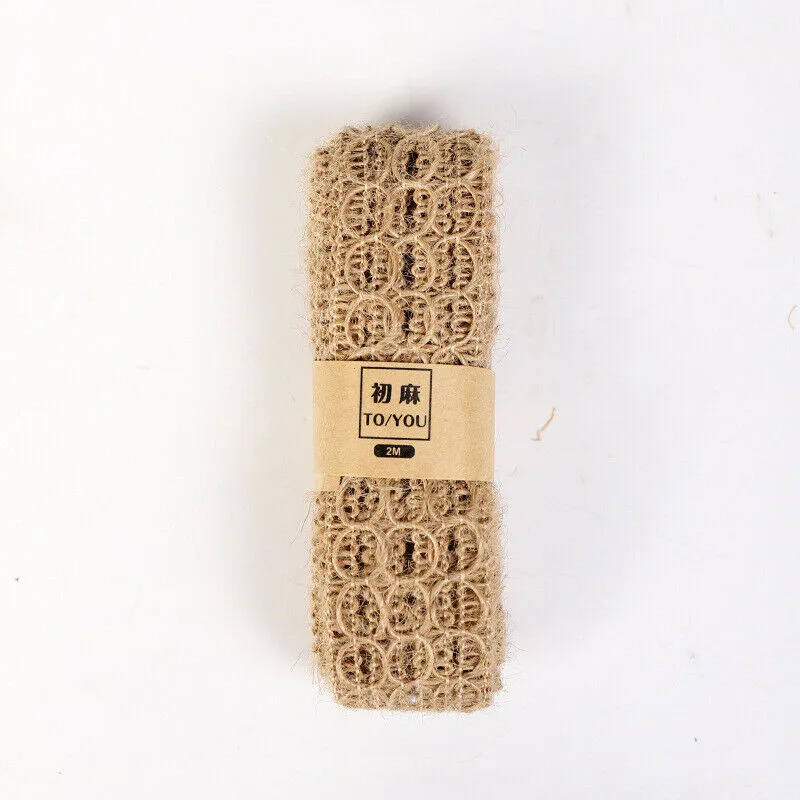 Натуральная 4 см джутовая лента DIY ремесло упаковка подарок пеньковая веревка лента подарочная упаковка - Цвет: 8
