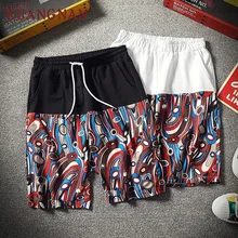 KUANGNAN Национальный стиль длиной до колена летний хлопок шорты мужские длинные мужские s шорты мужские летние мужские шорты Хлопок Уличная Новинка