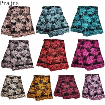 

Prajna Jacquard African Nigerian French Net Laces Fabric Latest High Quality Gold Royal Embroidered Wedding Dress For Decor 2018