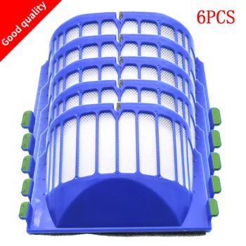

6pcs hepa filter suitable for IROBOT ROOMBA 500 600 SERIES AEROVAC FILTER 528 536 551 552 564 580 595 620 630 650