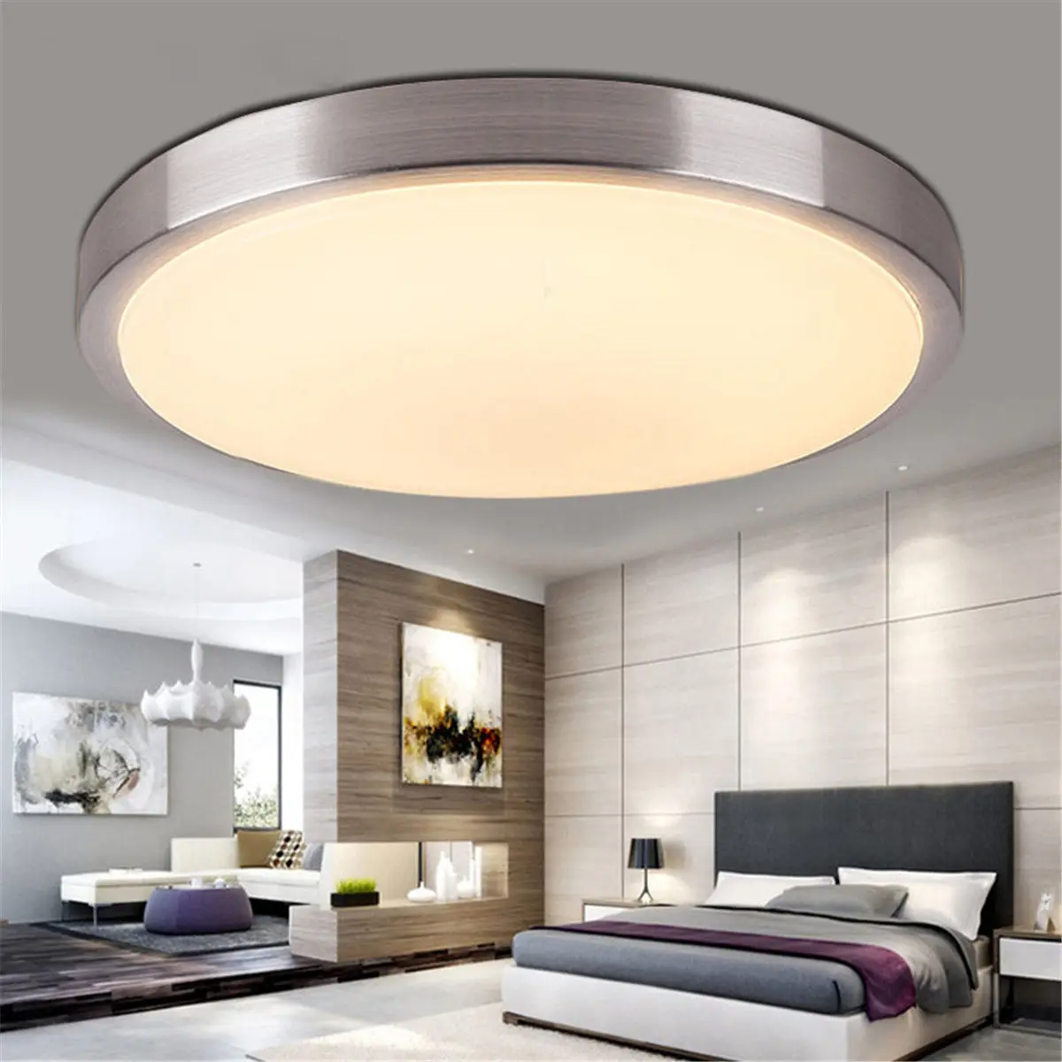 Светодиодный потолочный светильник для спальни, гостиной, поверхностного монтажа, 35 см, 15 Вт