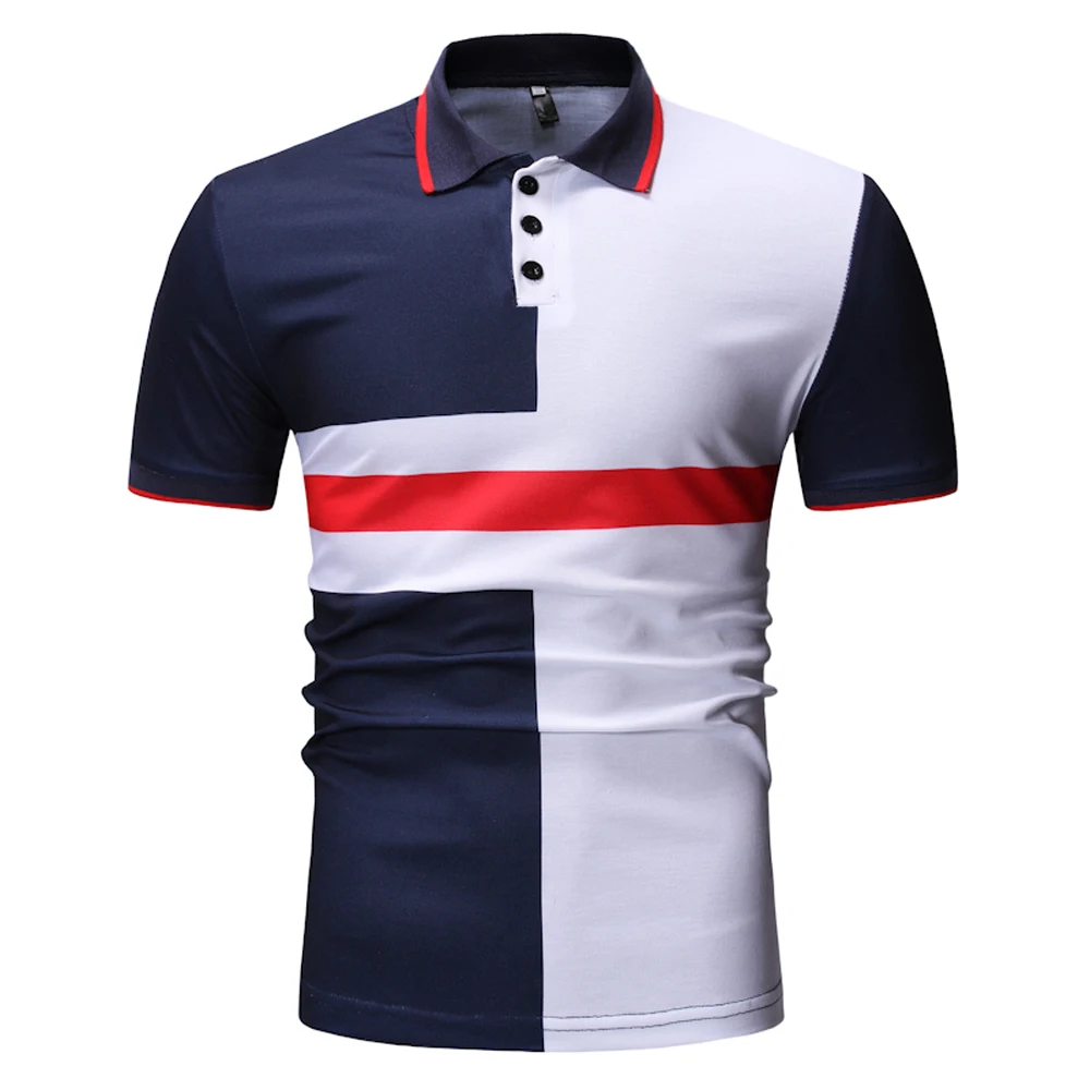 

2019 Summer New Mens Polo Shirt Mens Fashion Short Sleeve Tee Shirts Good Quality Retail Casual Mens Polo Masculine Wholesale