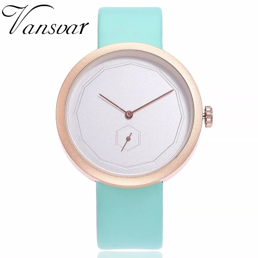 

Vansvar Brand Double Movement Watch Luxury Simple Unisex Men Women Wristwatches Casual Leather Strap Quartz Watches Montre Femme