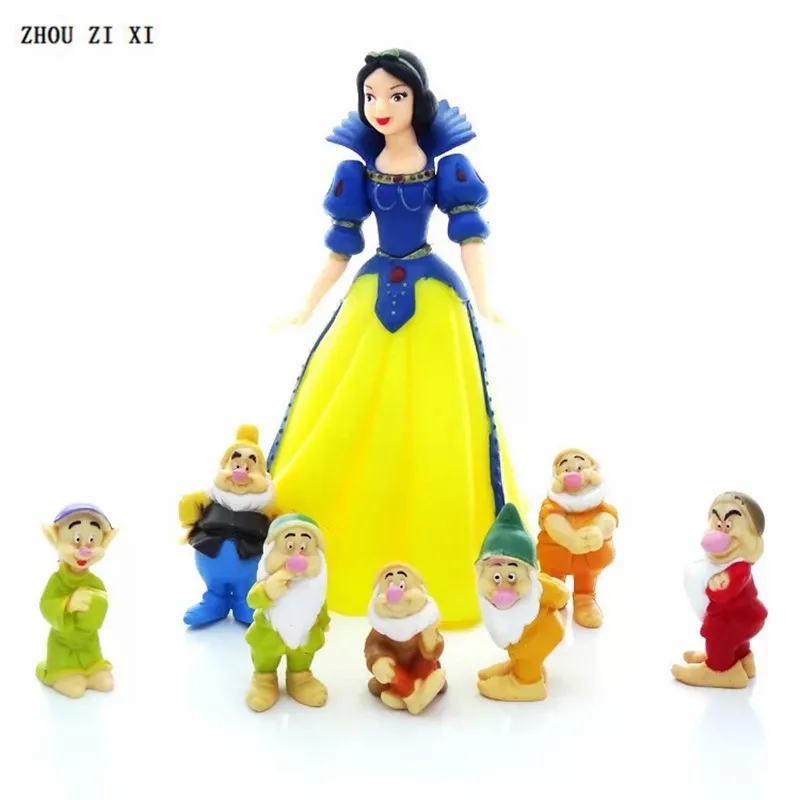 Белоснежка и семь гномов Европа и Америка стиль аниме фигурка принцесса гномы ручной работы куклы торт украшения прекрасные игрушки