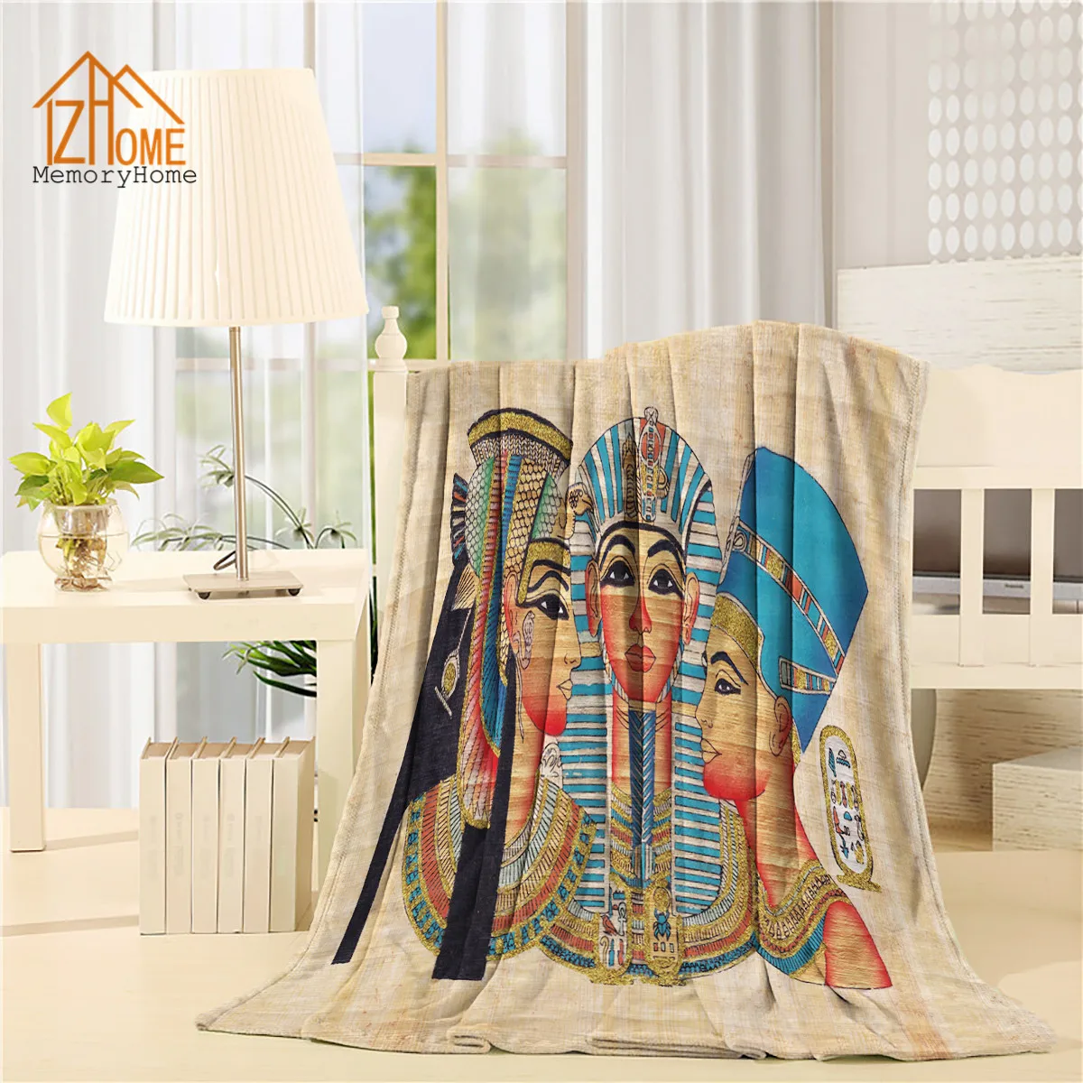 Memory Home Personalized Fleece Blanket Throw Custom Ancient Egyptian