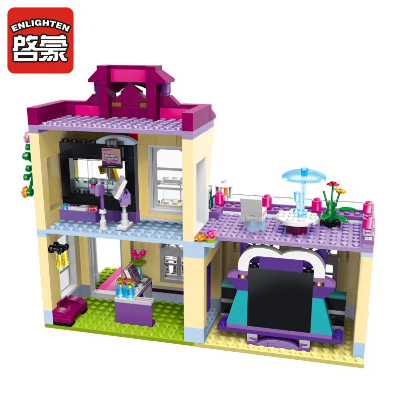 Просвещения Building Block девочек друзей Star учебный центр 4 цифры 729 шт. развивающие