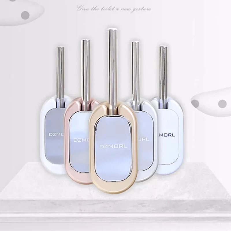 

1 Set Toilet Cleaning Brush Wall Mounted Toilet Brush set With Holder Portable Toilet Brush Holder Scrubber Curved Clean Brush
