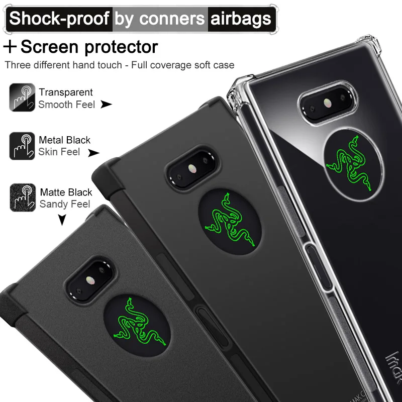 IMAK Corners чехол с "воздушной подушкой" для razer Phone 2/2Gen.(5,7") Мягкий ТПУ чехол для Raser Phone 2/ полное покрытие матовый прозрачный корпус