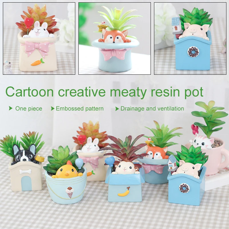 

Resin Creative Flowerpot for Bonsai Animal for Plant Pots Home Decor Flower Planter Vase Potted Plant for Office Dropshipping