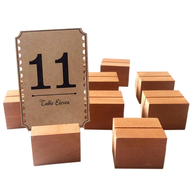 Wedding Table Numbers holders Wooden Name Place Cards Holders Rack