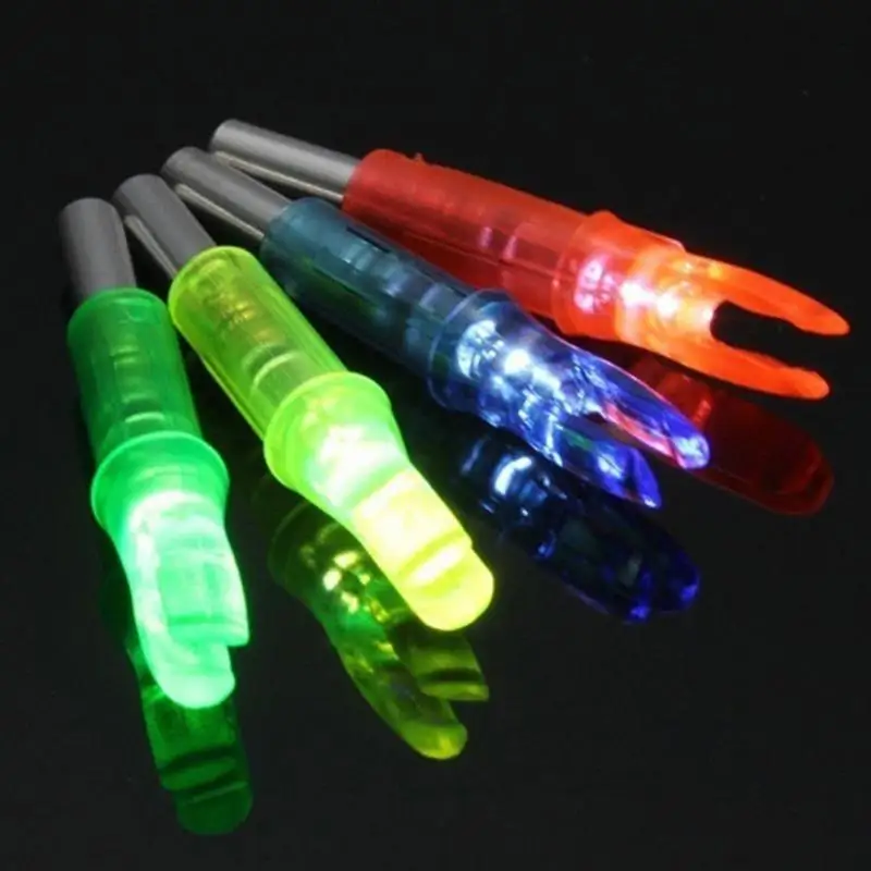 6Pcs/lot Light Arrow Nock Hunting Arrow Nocks Lighted LED Arrow Nock Tailin Bow & Arrow from