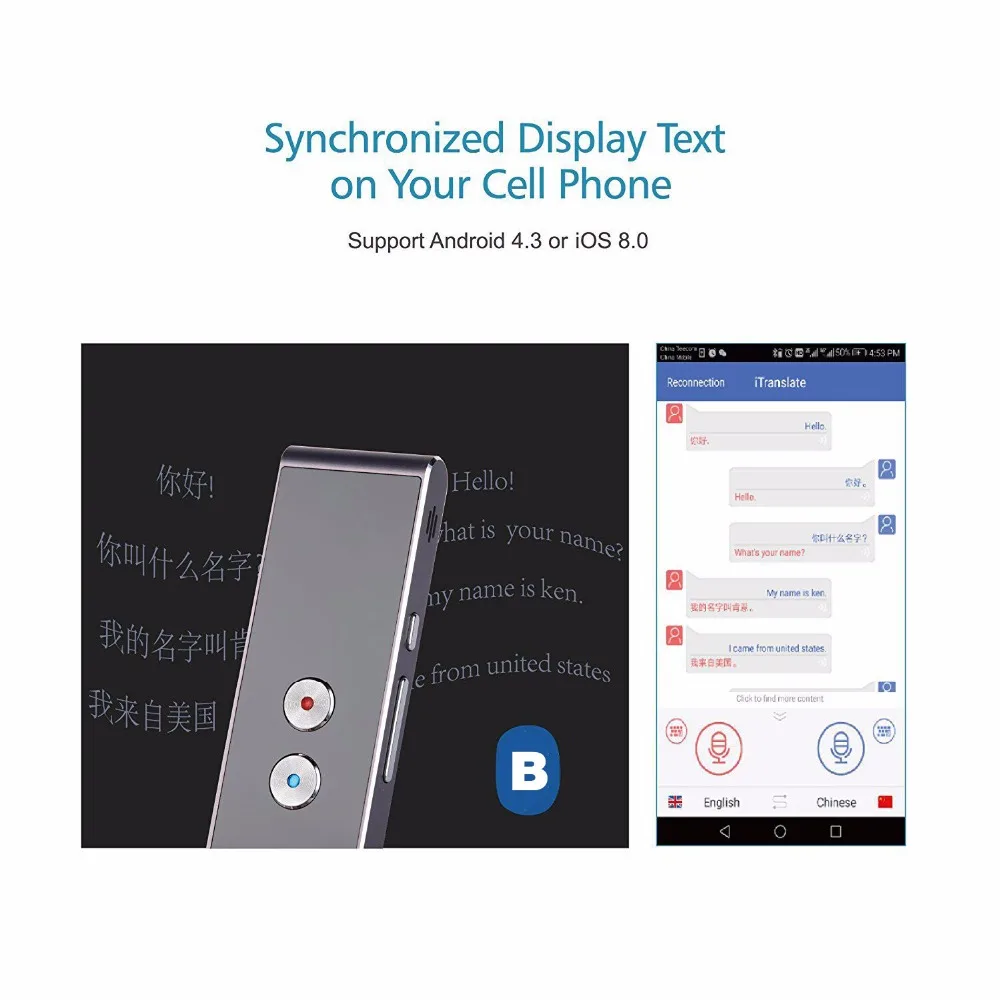 Голос портативный умный язык переводчик голос мгновенный traductor simultaneo для обучения путешествия встречи поддержка 33 языков