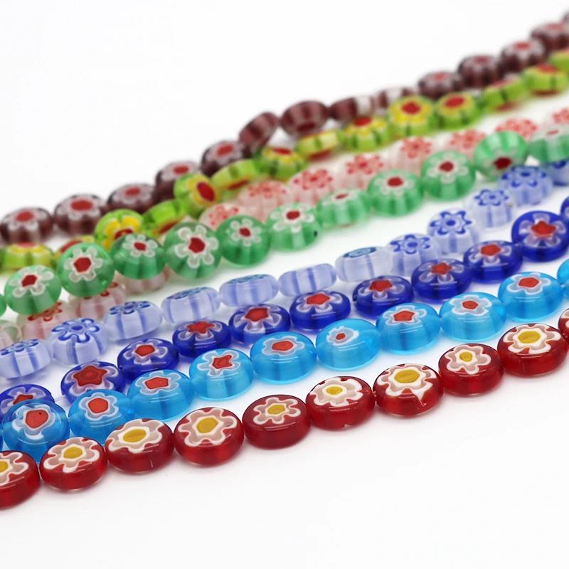 

Free Shipping 40pcs/lot Beautiful Millefiori Glass Lampwork Beads Fit Microwave Accessories Fusing Glass Anti High Temperature