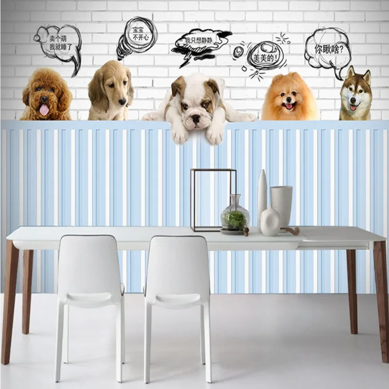 Фото обои высокого разрешения милый питомец собака пользовательские обои фрески pet shop украшения спальни фон
