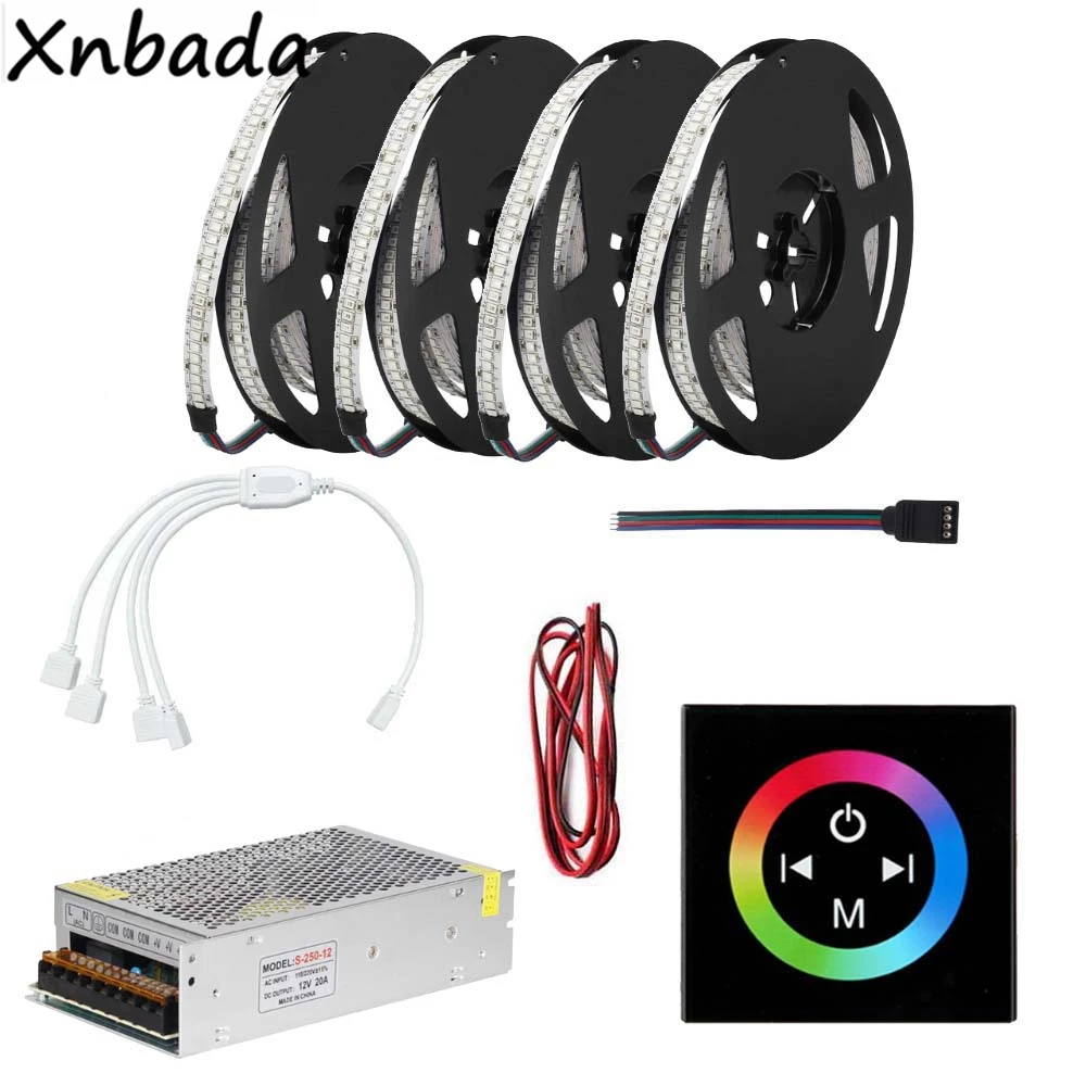 

DC12V 2835SMD 234Leds/m RGB Led Strip Light With Touch Panel RGB Led Controller Power Supply Driver Kit 5M 10M 15M 20M