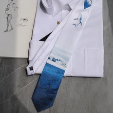 Акулья небесная фантазия 2 серии галстук женатый принимающий вечерние подарок модный галстук