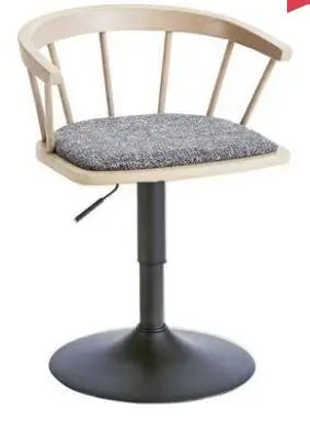 Solid wood bar chair high stool swivel bar chair stylish simple Windsor chair home lift chair.