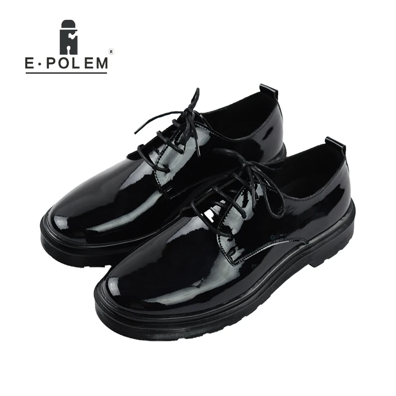 Men New Arrival Lace Up Casual Lazy Flats Loafer Shoes Men PU Round Toe