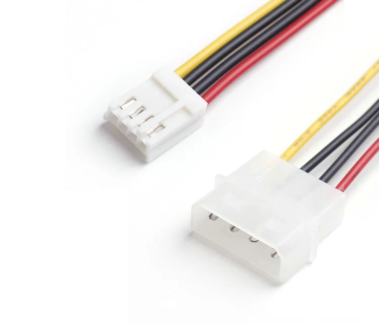 100 шт./лот Molex 4 контактный флоппи блок питания разъем компьютерный адаптер 18AWG