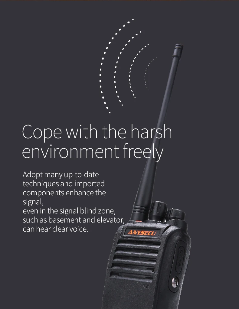 Anysecu Walkie Talkie WP-67 IP67 водонепроницаемое радио UHF 400-470MHz двухстороннее радио с батареей 2800mAh Ham Radio