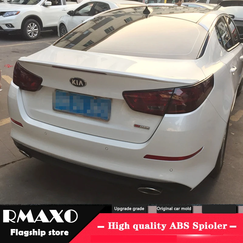 

For KIA K5 OPTIMA Spoiler with light 2014-2015 OPTIMA High Quality ABS Material Car Rear Wing Primer Color Rear Spoiler